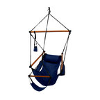 Hammaka Hammocks Original Hanging Air Chair, Midnight Blue, Wood