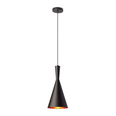 Helsinki 1-Light Pendant, Aluminum, Matte Black