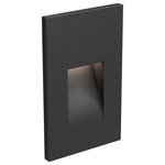 DALS Lighting - DALS Vertical Recessed LED Step Light, Black - Inspiration will come in abundance once you try our LED accent step lights. Use them outdoors on your deck or on the stairs inside of your home. You will be truly impressed by the effect!