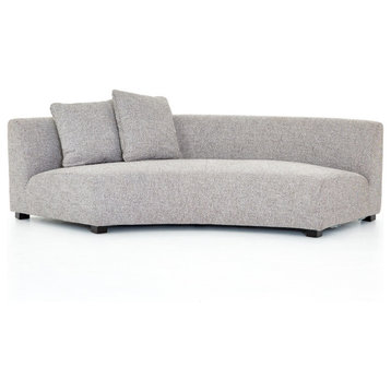 Liam Modern Grey Curved Sofa 106"