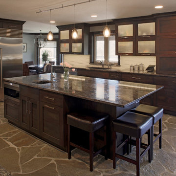 Modern Shaker Walnut cabinetry