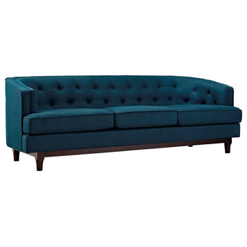 Modern Contemporary Urban Design Living Lounge Room Sofa, Navy Blue, Fabric