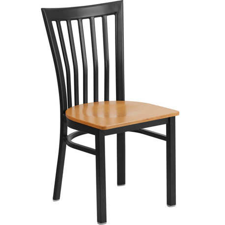 Flash Furniture Hercules Black House Chair, Wood Seat - XU-DG6Q4BSCH-NATW-GG