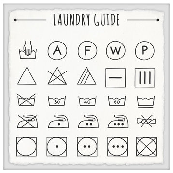 "Laundry Guide" Framed Painting Print, 24x24