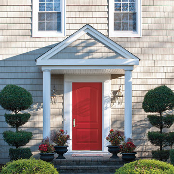 Pella® Architect Series® Plank 2 Panel Arch smooth solid door