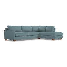 Tuxedo 2-Piece Sectional Sleeper Sofa, Cloud Velvet, Chaise on Right
