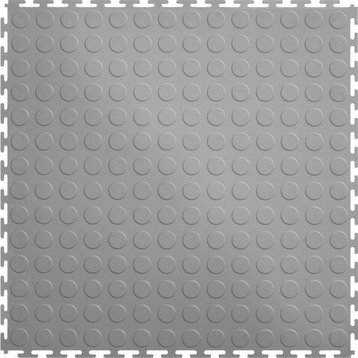 8-Piece 20-1/2-in x 20-1/2-in Light Gray Raised Coin Garage Floor