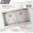 33"x 21" Stainless Steel Double Basin Undermount Kitchen Sink with Grids and