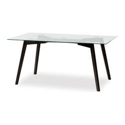 Black Stained Similda Solid Beechwood 160x90cm Dining Table by Eugenia Minerva f - Dining Tables