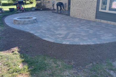 Brick Patio with Firepit