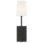 Crystorama - Crystorama LEN-251-BF 1 Light Wall Mount in Black Forged with Silk - Lena embodies a simple minimalist silhouette that is sleek and modern. Clean lines and an unadorned design bring a timeless appeal to any interior space.