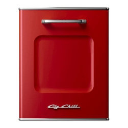 Big Chill - Retro Dishwasher Panel, Cherry Red - Dishwashers
