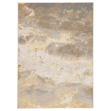 Jaipur Living Cisco Abstract Gray/Gold Area Rug, 11'8"x15'