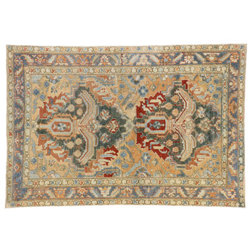 Antique Persian Heriz Rug, 04'04 x 06'05