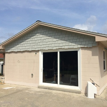 Staggered Shake Gable Ends with Nichiha Cement Board and Cedar Bands