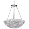 Corona 3-Light Bowl Crystal Chandelier Chrome Ceiling Fixture Glam Lighting