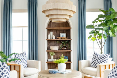 Mid-sized beach style living room photo in Orlando