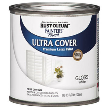 Rust-Oleum® 1992-730 Painter’s Touch® Gloss Latex Paint, 1/2 Pt, White