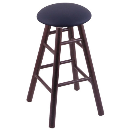 Holland Bar Stool, Oak Round Cushion Counter Stool, Smooth Legs