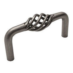 Cosmas - Cosmas 9992-030 Birdcage Cabinet Pull, Weathered Nickel - Cabinet And Drawer Handle Pulls