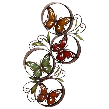 Eclectic Multi Colored Metal Wall Decor 13945