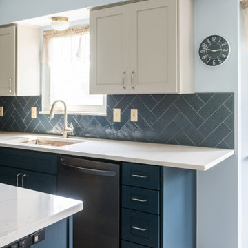 Stunning Transitional Hybrid Kitchen Remodel Done in a Two-Tone Color