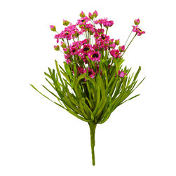 Shea's Wildflower - 18" Parchment Straw Flower Bush, Light Pink - Artificial Flower Arrangements