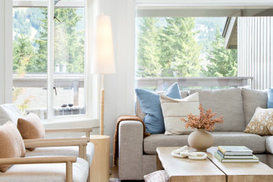 Photo of a transitional living room in Vancouver.