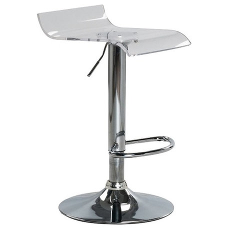 Plata Import Camargo Low Back Clear Bar Stool (Set of 2)