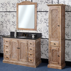 48 inch Rustic Single Sink Bathroom Vanity Natural Oak Finish - Bathroom Vanities And Sink Consoles