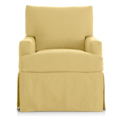 Crate&Barrel - Hathaway Slipcovered Swivel Glider (Petry) - Gliders