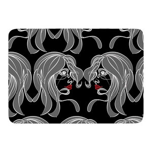 Kess InHouse Michelle Drew Underwater Bouquet Memory Foam Bath Mat 17 by 24