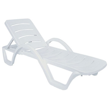 Compamia Sunrise Pool Chaise Lounges, Set of 4, White