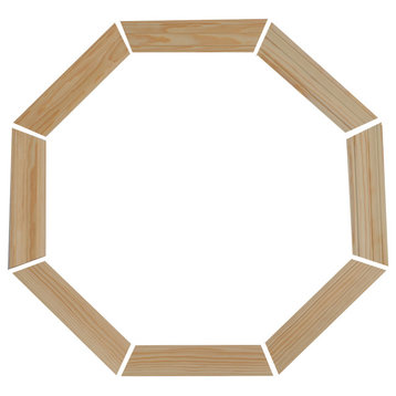 Trim Kit For Poly Vent Octagon Window, Pine