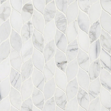 Calacatta Blanco Pattern Polished Backsplash Wall Tile, Sample