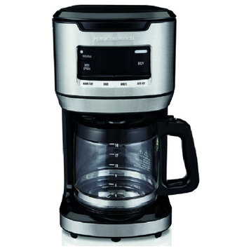 Hamilton Beach 46390 Programmable Coffee Maker, Black/Silver