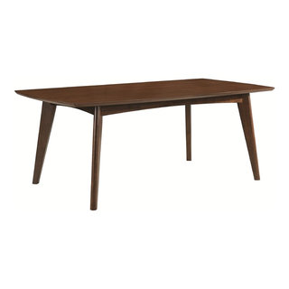 Coaster Malone Rectangular Mid Century Wood Dining Table in Walnut
