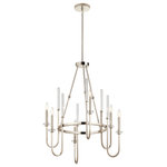 Kichler Lighting - Kadas Chandelier 6-Light in Polished Nickel - Stylish and bold. Make an illuminating statement with this fixture. An ideal lighting fixture for your home.