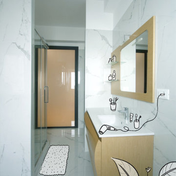 Bagno con mobile in legno