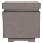 Firegear Outdoors - Sanctuary Liquid Propane Tank Enclosure, 5 Colors, Raven - Sanctuary Liquid Propane (LP) Tank Enclosure (fits standard 20 lb., 5 Gallon) BBQ tank - constructed of high-strength, glass fiber reinforced concrete, can also be used as an end table - features easily removable lid for tank change. 20" W x 20 1/2" H - Color: Raven (Black) (IMAGE OF TANK IS NOT RAVEN .PICTURED IS SLATE)