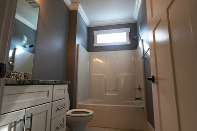 Example of a transitional bathroom design in Other