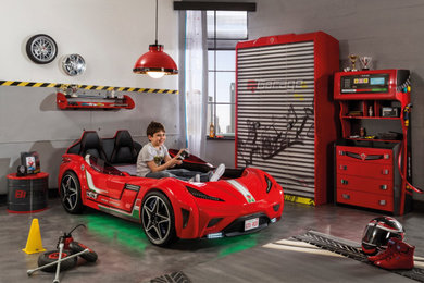 Autobettzimmer Racer in rot