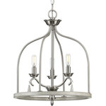 Progress Lighting - Vinings 3-Light Brushed Nickel Coastal Foyer Pendant Light - Add a touch of casual charm with the Vinings Collection 3-Light Brushed Nickel Coastal Foyer Pendant Light.