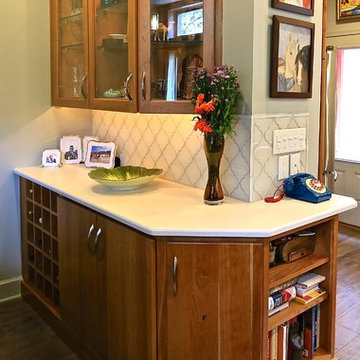 Urban Kitchen Remodel | Curved Peninsula Design & Mid-Century Modern Accents