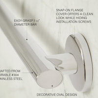 Coronado Oval Designer Shower Grab Bar, Polished, 12"