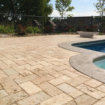 Travertine Paver Pool Deck