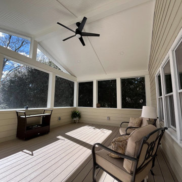 Deck Resurface and Screened-In Porch Build with Timbertech LED Lantern Post Caps