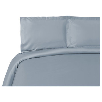 1000 Thread Count Tencel Duvet Cover Bed Set - Full/Queen, Blue