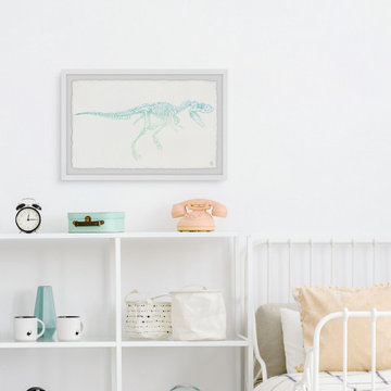 "Ombre Skeleton" Framed Painting Print