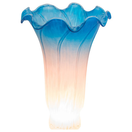 4 Wide X 6 High Pink/Blue Pond Lily Shade